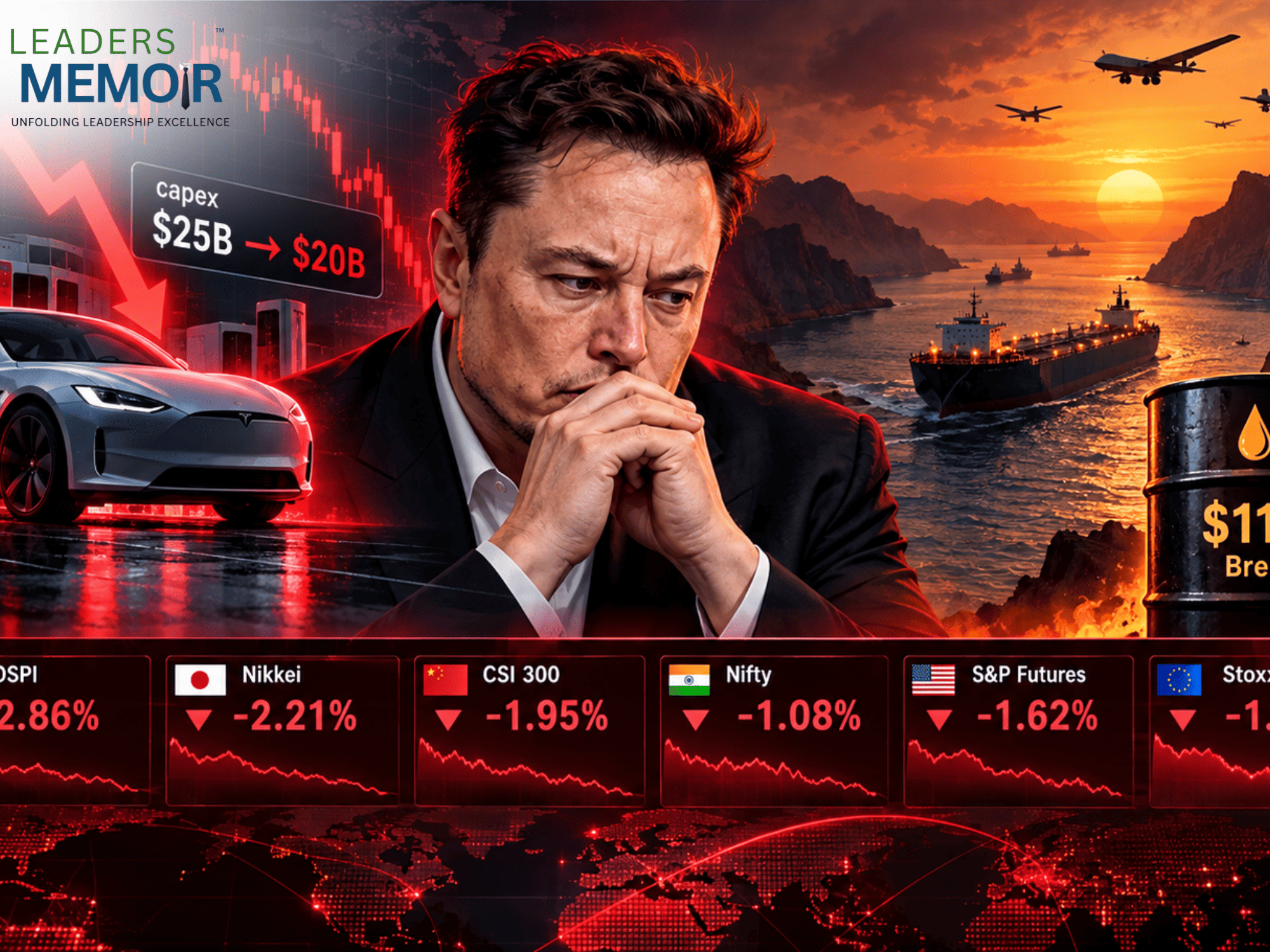 Global Markets Slide as Oil Hits $112